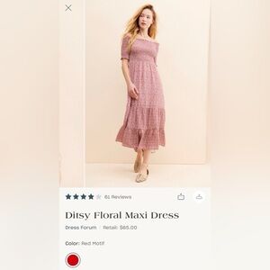 Dress Forum Ditsy Floral Off the Shoulder Dress